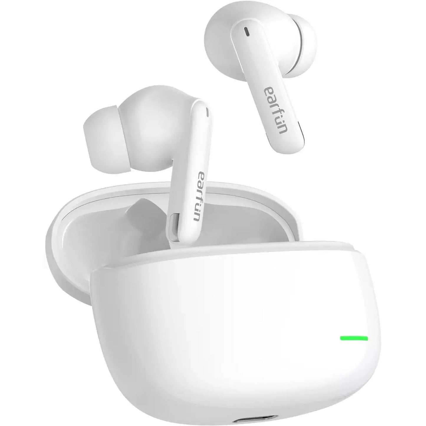 EarFun Air Mini 2 Wireless Earbuds Bluetooth Earbuds with 2 Mics Lightweight Ture Wireless Earbuds with 10mm Driver TWS Earbuds with Game Mode USB-C Fast Charge 24Hrs Long Playtime – White