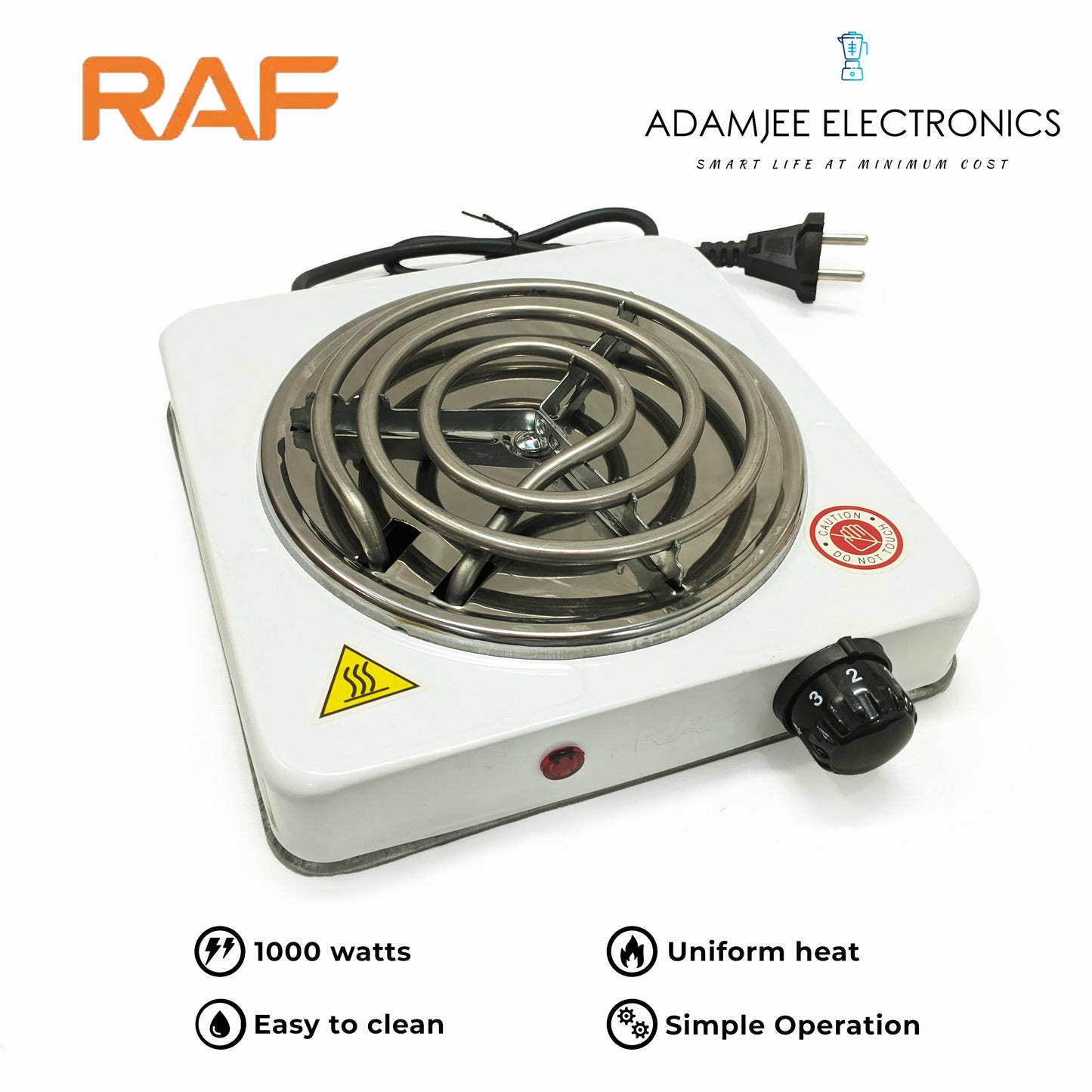 RAF Electric Stove & Hot Plate & Cooker R.8010B – 1000w