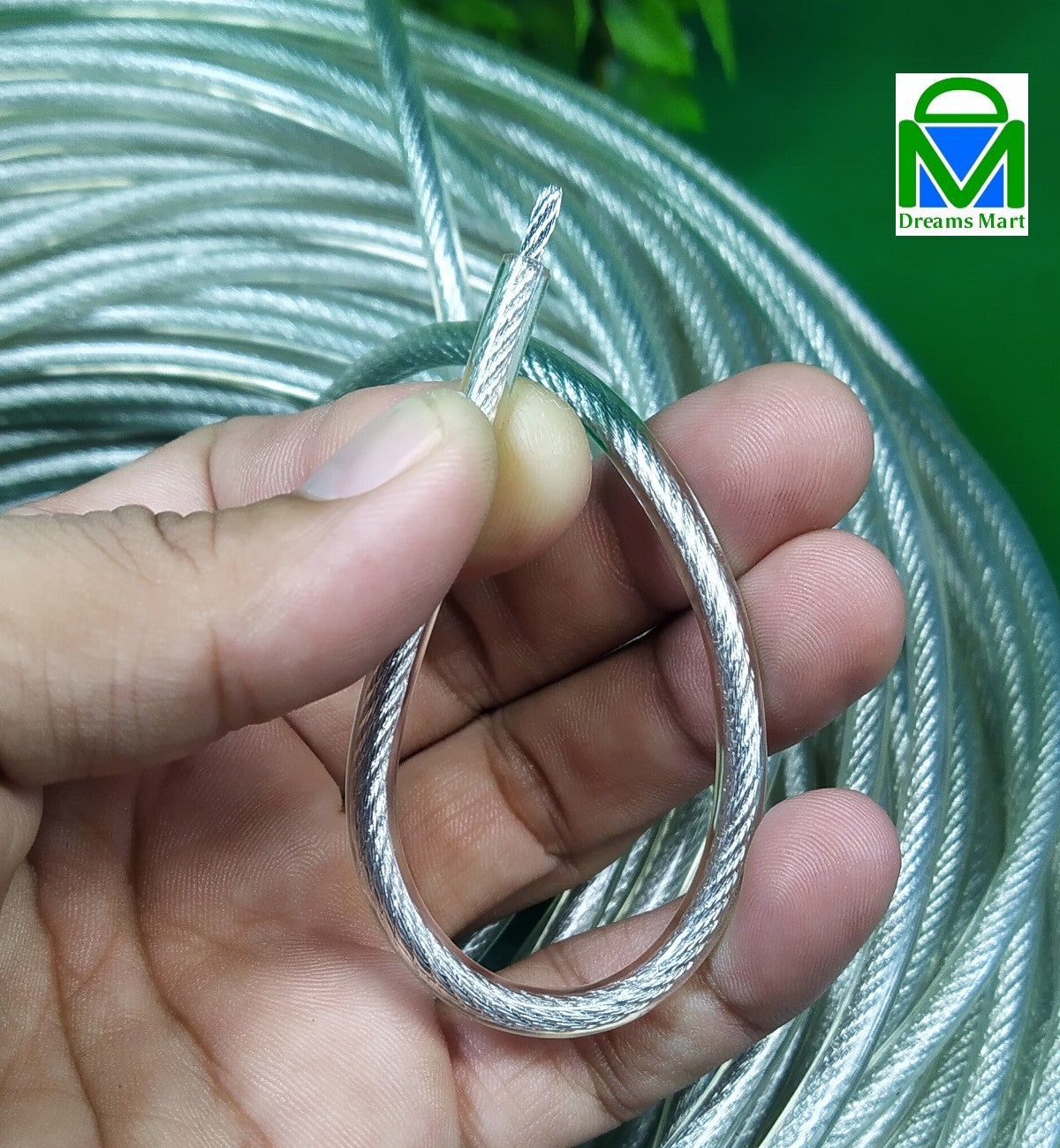 Strong Metal Rope Rubber Coated PVC for Submersible Pump, Cradle, Laundry Clothesline, Curtain wire